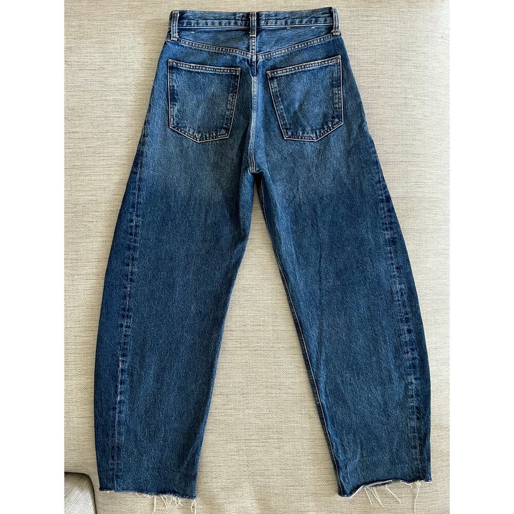 AGOLDE Luna Pieced High Rise Curved Taper Size 26 Split Barrel Jeans - Picture 4 of 8